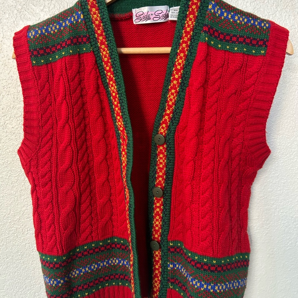Knitted Vintage Holiday Vest